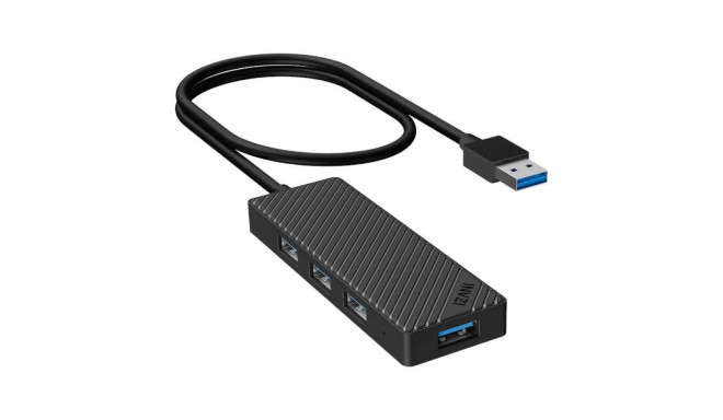 Adapter Hub 4 in 1, INVZI, MH04, 4x USB 3.0 (black)