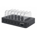 Manhattan 6-porttinen USB-latausasema puhelimille sekä tableteille