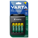 Varta LCD Plug Charger+ -latauslaite ja 4 kpl AA (LR6) 2100 mAh akkuparistoja