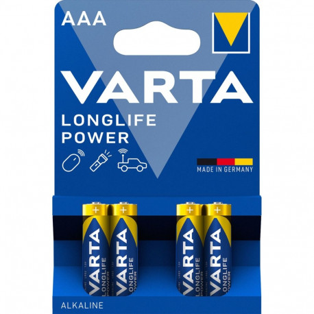 Varta Longlife Power alkaalipatarei, 4 tk AAA (LR03) patareid