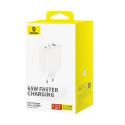 Baseus wall charger Cube Pro PD 65W 2x USB-C 1x USB white
