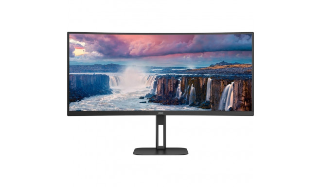 AOC CU34V5C/BK, LED monitor - 34 - black, HDMI, DisplayPort, WQHD, VA, FreeSync, 100Hz panel