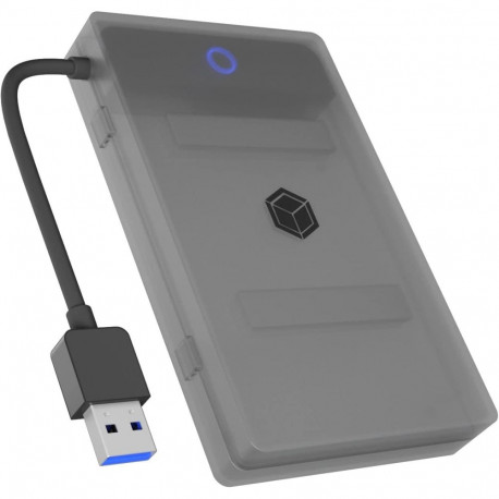 IB-AC603b-U3 (anthrazit/schwarz, Adapter für 1x HDD/SSD mit Kunststoffhülle)