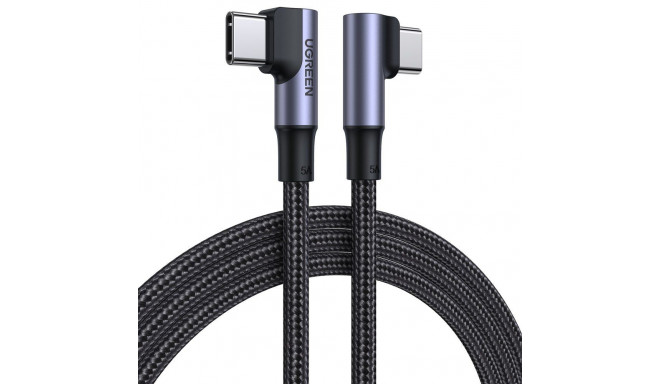 Ugreen küünarnukk USB Typ C - USB Typ C kaabel Quick Charge Power Delivery 100 W 5 A 2 m must (US335
