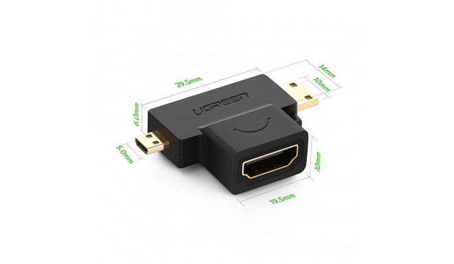 UGREEN 20144 adapter mini | micro HDMI HDMI mustaks