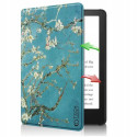 Tech-Protect SmartCase case for Kindle Paperwhite V / 5 / Signature Edition - blue with sakura flowe