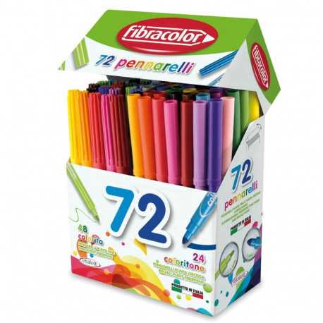 Viltpliiatsid Fibracolor Pennarelli 72 tk