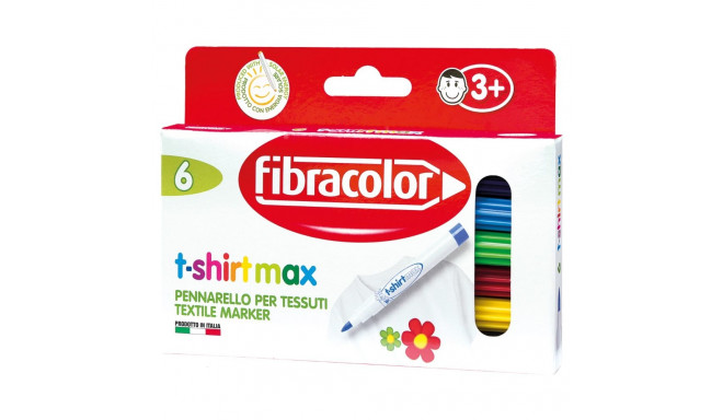 Marker tekstiilile Fibracolor 6 värvi