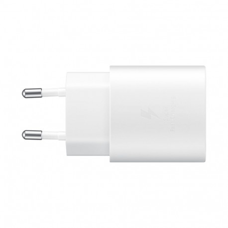 The Samsung travel adapter is a USB C cable 25w/white