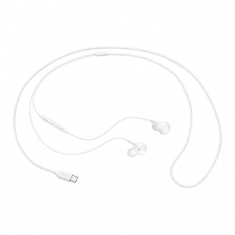 Headphones - Samsung EO-IC100B In-Ear USB-C Headset with Mic & Volume Control White
