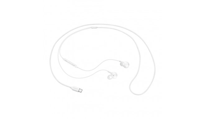 Headphones - Samsung EO-IC100B In-Ear USB-C Headset with Mic & Volume Control White