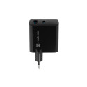 NATEC RIBERA GAN CHARGER 1x USB-A + 1x USB-C 45W BLACK