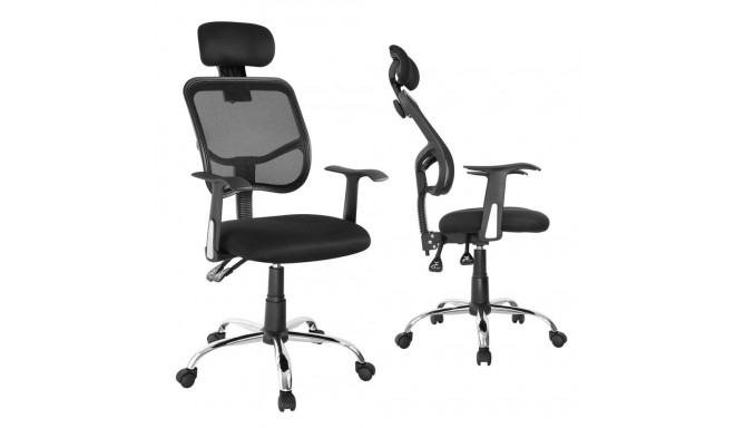 Mesh ergonomic office chair Ergo Office, with high back, adjustable headrest, max 150kg, ER-413