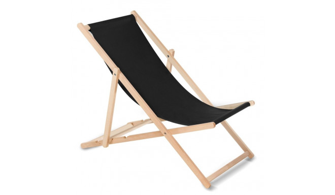 Wooden chair made of quality beech wood with three adjustable backrest positions Black colour GreenB