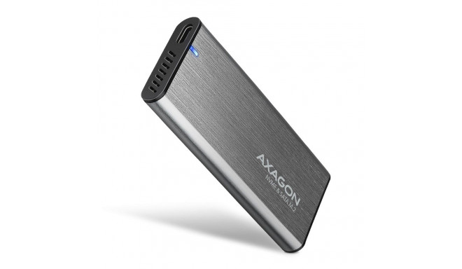 AXAGON EEM2-SG2 RAW BOX väline korpus M.2 SSD-dele USB-C 3.2 Gen 2 - hõbedane