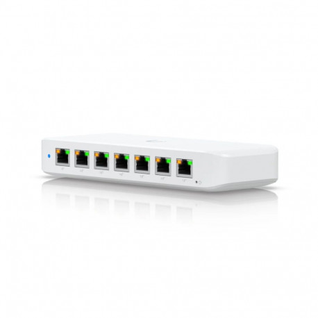 Ubiquiti lüliti USW-Ultra haldatav L2, raki paigaldatav, 8 Gigabit Ethernet (copper) porti, 7 PoE/Po