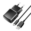 Travel charger UNIVERSAL 2A with USB type C socket - BLUE STAR