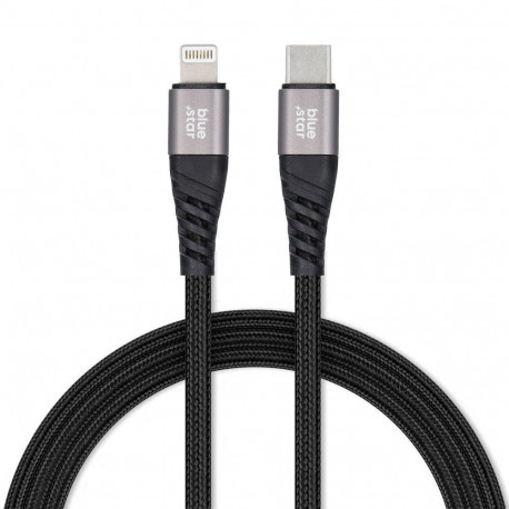 Cable USB C to Lightning Blue Star 2,4A with braid 1,2 m TFK-DC-003 black