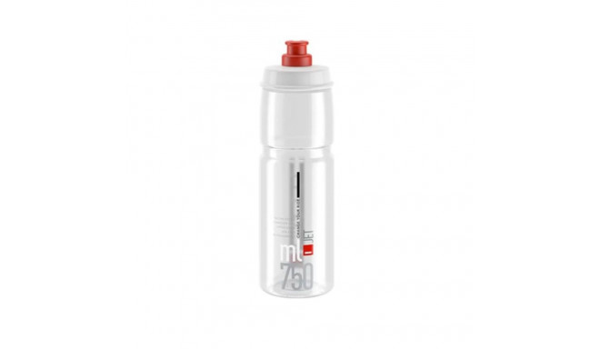 Joogipudel ELITE Jet Clear, Red Logo, 750ml, valge punase logoga