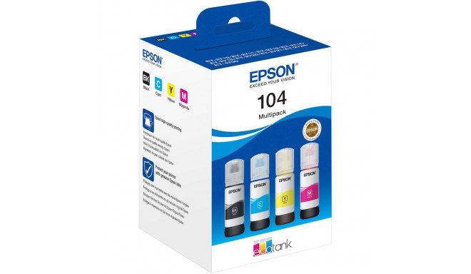 Epson 104 EcoTank tindipudelite komplekt, 4 värvi