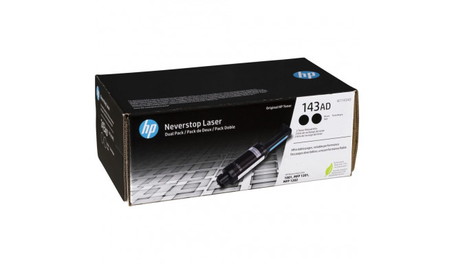 HP 143A laservärviaine täitekomplekt, 2 tk, must