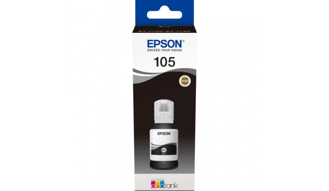 Epson 105 EcoTank -mustepullo, musta