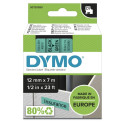 Dymo D1 -teippi 12 mm x 7 m, musta vihreällä pohjalla
