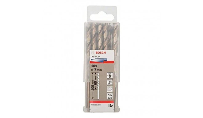 Bosch Metal twist drill HSS-Co, DIN 338,  7.0mm (10 pieces, working length 69mm)