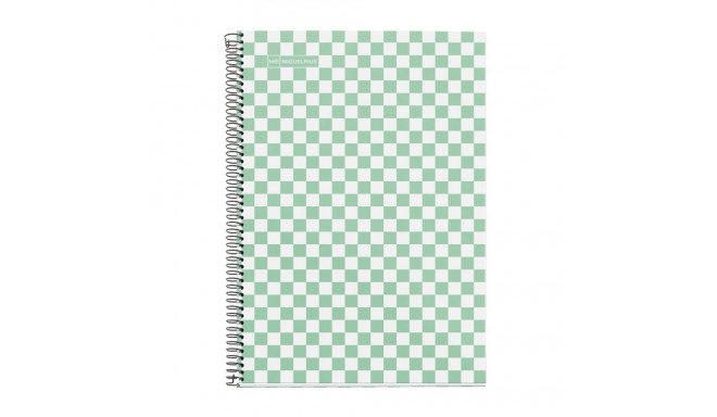 Kaustik 215x309mm 4x4 ruut spiraal 80l CHAMBER GREEN Miquelrius