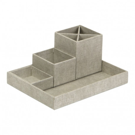 Kirjatarvete alus Lena Bigso Box, Canvas Paper Laminate Linen C55