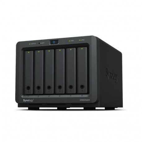 Synology DiskStation DS620SLIM NAS/salvestusserver Lauaarvuti Ethernet LAN Must J3355