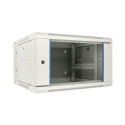 Extralink Rackmount cabinet 6U 600x600 AZH Gray wall mounted, swing type