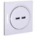 Fibaro Walli N socket-outlet 2x USB White