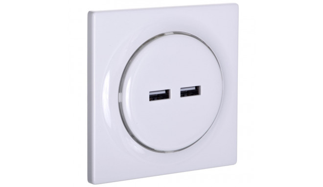 Fibaro Walli N socket-outlet 2x USB White