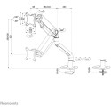 "Neomounts DS70S-950BL1 vollbewegliche Tischhalterung für 17-49"" Bildschirme - Schwarz"