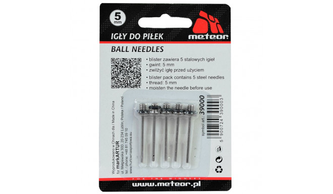 Igły do piłek Meteor 5mm 5szt 39000