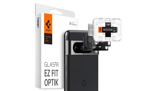 Spigen Glas.tR EZ Fit Optik Camera Protector for Google Pixel 8 - Black 2 pcs.