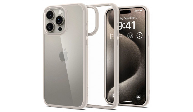 Spigen Ultra Hybrid iPhone 15 Pro Case - Natural Titanium