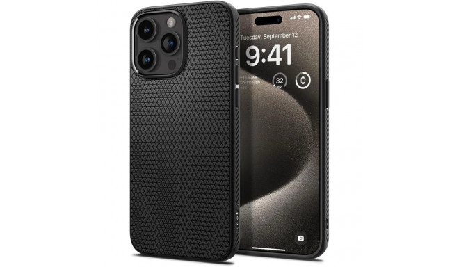 Spigen Liquid Air Case for iPhone 15 Pro Max - Matte Black