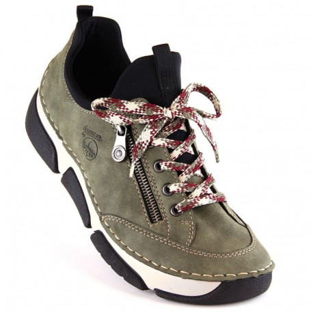 Comfortable Rieker W RKR610 green shoes (42)