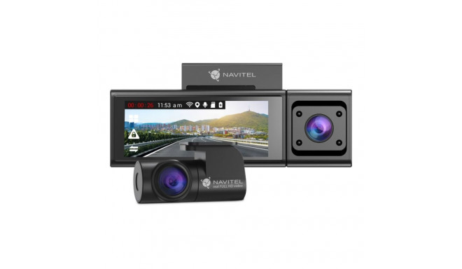 Navitel sõidukikaamera RC3 PRO kolmekanaliline Full HD GPS 820x320 kaardid kaasas