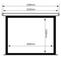 Maclean Projection Screen, Electric, Wall or Ceiling, 100", 200x150, 4:3, MC-592