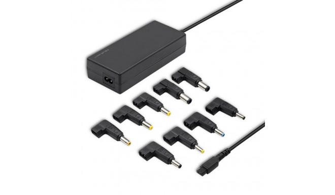 Qoltec 50012 Automatic universal power adapter 90W | 9 plugins | +power cable