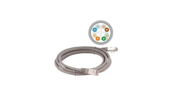Alantec KKS6SZA5.0 võrgukaabel hall 5 m Cat6 F/UTP (FTP)