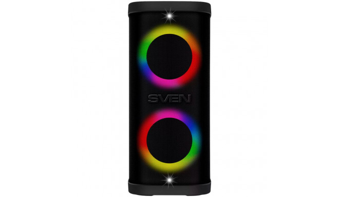 Portable speaker SVEN PS-950, black, power output 2x80W (RMS), TWS, Bluetooth, IPx4, FM, USB, microS