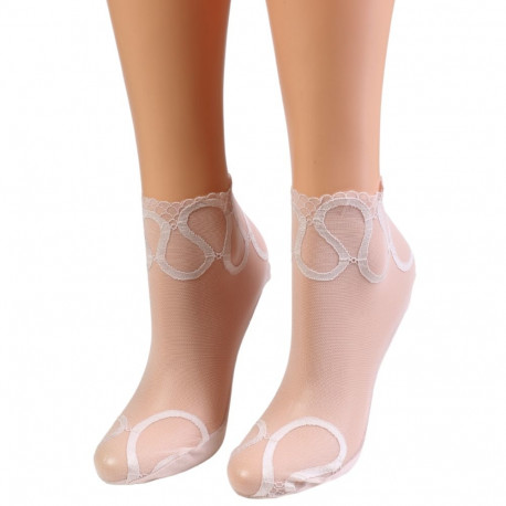 SOKISAHTEL KAMILA heleroosad õhukesed sokid 444