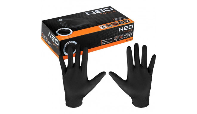 Neo Nitrile Gloves (Nitrile gloves, black, 100 pieces, size M)