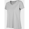 4f Women's T-shirt H4Z22-TSD352 Cool light gray melange size XS