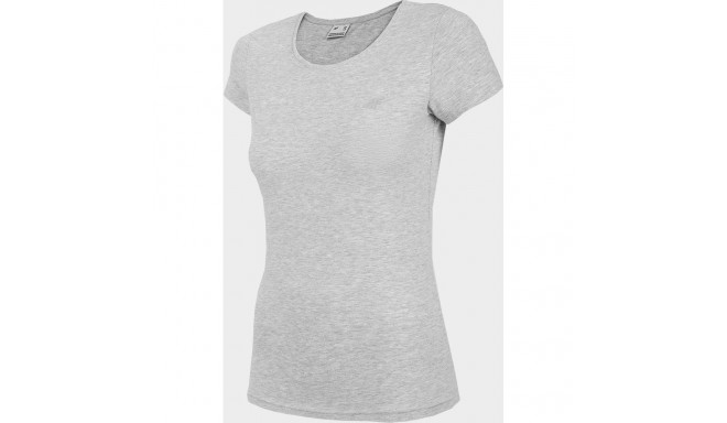 4f Women's T-shirt H4Z22-TSD350 Cool Light Grey Melange Size M