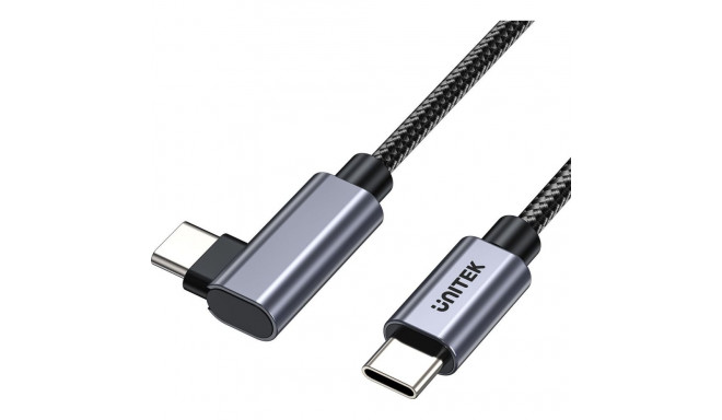 Unitek USB-C - USB-C USB Cable 2 m Black and Silver (C14123BK-2M)